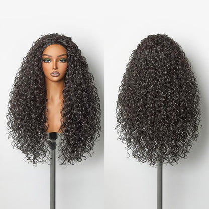 AQA 26" Ready-to-Wear Curly Half Wig – Natural Shaggy Waves